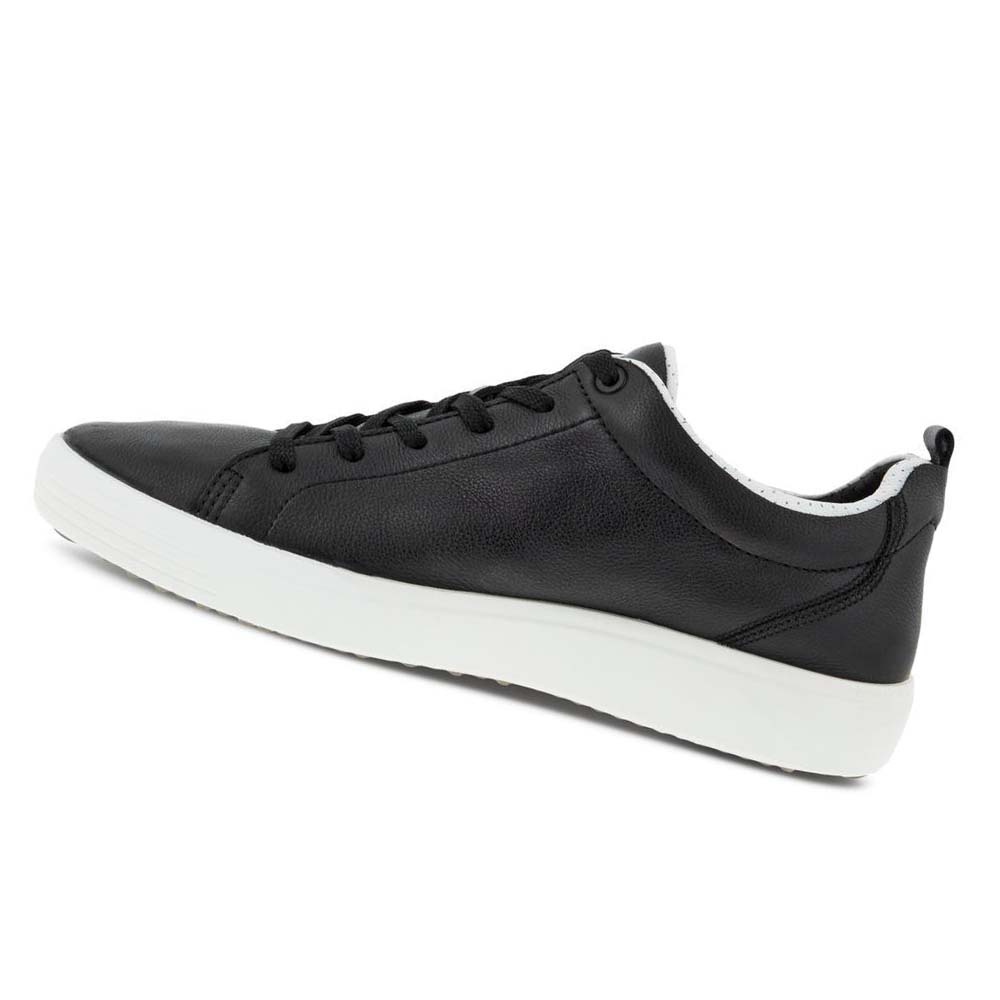 Men's Ecco Soft 7 Craze Sneakers Black / White | USA 631YXF